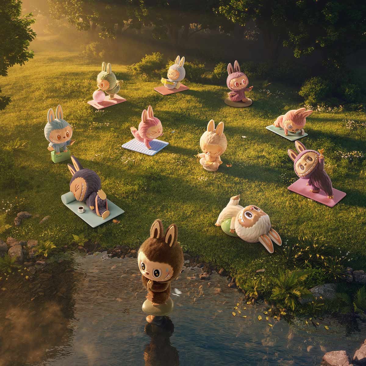Coffret Labubu Lazy Yoga – 10 Figurines Complètes