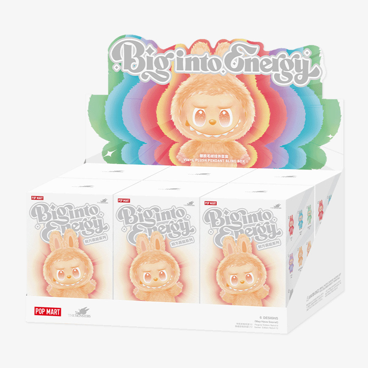 Peluche Labubu Big into Energy Series - Blind BOX 6 pièces